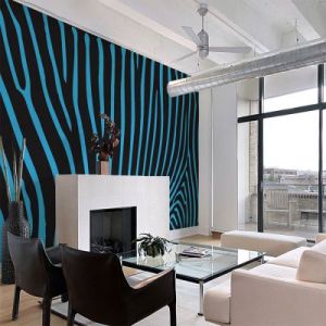Fototapeta - Zebra pattern (turkus)