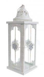 LAMPION LATARNIA OZDOBNA Z DŻETAMI MAŁA 2 KOLORY