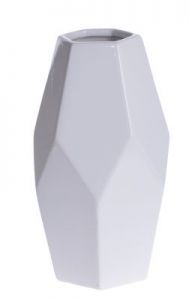 WAZON CERAMIKA BIAŁY MNIEJSZY 24CM STYL LOFTOWY