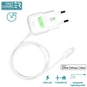 ŁADOWARKA APPLE - SIECIOWA Z KABLEM LIGHTNING 2,4A 2kol