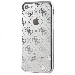 Guess 4G Transparent - Etui iPhone 7 (srebrny)