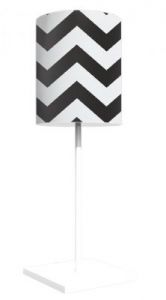LAMPKA B&W DO SALONU I SYPIALNI CZARNO-BIAŁA 47CM