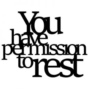 Napis na ścianę YOU HAVE PERMISSION TO REST czarny PTR1-1