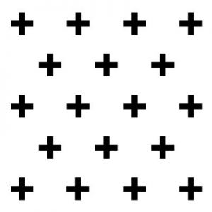 Dekoracja ścienna 20 szt. PLUS GEOMETRIC czarna DS-711315