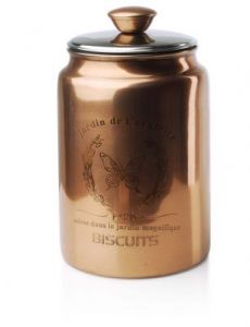 POJEMNIK KUCHENNY MIEDŹ - SREBRO DUŻY BISCUITS