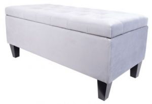 SOFA-ŁAWKA-PUFA TAPICEROWANA OTWIERANA SZARA
